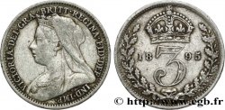 UNITED KINGDOM 3 Pence Victoria “Old Head” 1895 