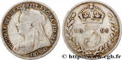 ROYAUME-UNI 3 Pence Victoria “Old Head” 1895 