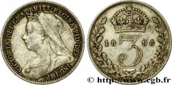 ROYAUME-UNI 3 Pence Victoria 1899 