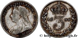 REGNO UNITO 3 Pence Victoria 1899 