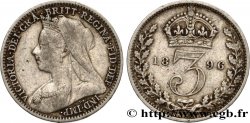 REINO UNIDO 3 Pence Victoria “Old Head” 1896 