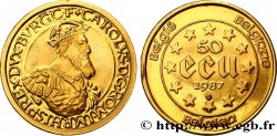 BELGIQUE 50 Ecus en or Charles-Quint  1987 Bruxelles SUP 