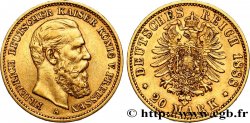ALLEMAGNE - PRUSSE 20 Mark Frédéric III 1888 Berlin TTB 