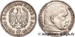GERMANY 5 Reichsmark Maréchal Paul von Hindenburg 1935 Hambourg - J