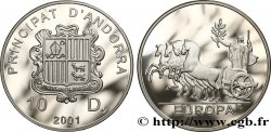 ANDORRA 10 Diners Proof 50e Quadrige 2001 