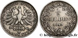 ALLEMAGNE - VILLE LIBRE DE FRANCFORT 1/2 Gulden 1849 Francfort