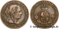 ESPAÑA 2 1/2 Centimos de Escudo Isabelle II 1868 Oeschger Mesdach & CO