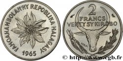 MADAGASCAR Essai de 2 Francs zébu 1965 Paris