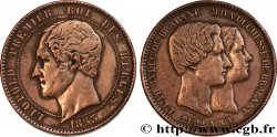 BELGIEN 10 Centimes Mariage du Duc et de la Duchesse de Brabant 1853 