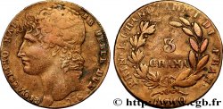ITALIA - REGNO DELLE DUE SICILIE 3 Grana Joachim Murat 1810  q.BB 