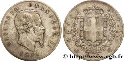 ITALY 5 Lire Victor Emmanuel II 1874 Milan