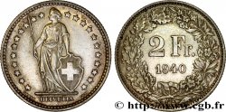 SWITZERLAND 2 Francs Helvetia 1940 Berne 