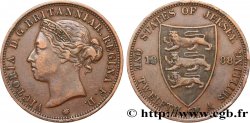 JERSEY 1/12 Shilling Reine Victoria / armes du Baillage de Jersey 1888 