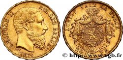 BELGIQUE 20 Francs Léopold II 1876 Bruxelles