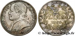 VATICAN ET ÉTATS PONTIFICAUX 2 Lire Pie IX an XXII 1867 Rome