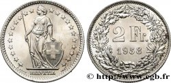 SUIZA 2 Francs Helvetia 1958 Berne