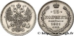 RUSSIA 15 Kopecks 1861 Saint-Petersbourg