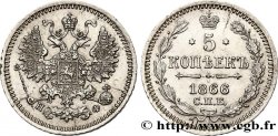 RUSIA 5 Kopecks 1866 Saint-Petersbourg