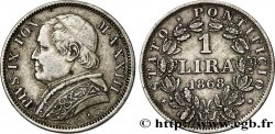 ITALY - PAPAL STATES - PIUS IX (Giovanni Maria Mastai Ferretti) 1 Lire an XXIII 1868 Rome