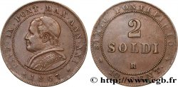 VATICAN AND PAPAL STATES 2 Soldi (10 Centesimi) Pie IX an XXI 1867 Rome