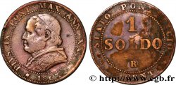 VATICAN ET ÉTATS PONTIFICAUX 1 Soldo an XXI buste large 1867 Rome