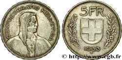 SUIZA 5 Francs Berger des alpes 1933 Berne