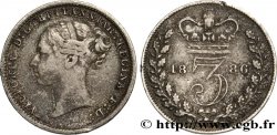 VEREINIGTEN KÖNIGREICH 3 Pence Victoria “Bun Head” 1886 