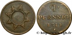 GERMANY - FRANKFURT FREE CITY 1 Pfennig 1819 