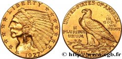 UNITED STATES OF AMERICA 2 1/2 Dollars “tête d’indien”  1927 Philadelphie