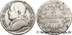 VATICAN ET ÉTATS PONTIFICAUX 2 Lire Pie IX an XXII 1867 Rome