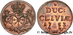 ALLEMAGNE - CLÈVES 1 Duit (1/8 Stuber) Duché de Clèves 1753 