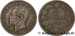 ITALY 2 Centesimi Victor Emmanuel II 1862 Naples VF 