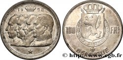 BELGIQUE 100 Francs portraits des quatre rois de Belgique, légende française 1950 
