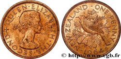 NUEVA ZELANDA
 1 Penny Elisabeth II / oiseau Tui 1964 