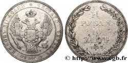 POLAND 10 Zlote 1 1/2 Rouble Nicolas Ier 1833 Saint-Petersbourg