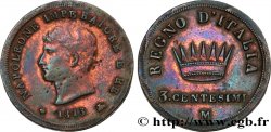 ITALIE - ROYAUME D&nbsp;ITALIE - NAPOLÉON Ier 3 centesimi 1813 Milan