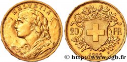 SUISSE 20 Francs &nbsp;Vreneli&nbsp; 1902 Berne