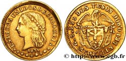 COLOMBIA - REPUBLIC OF NEW GRANADA 2 Pesos 1871 Medellin