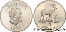 ZAMBIE 5 Kwacha Proof 1979  SPL 