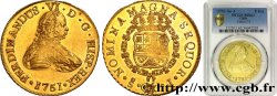 CHILI - FERDINAND VI 8 Escudos 1751 Santiago du Chili SUP62 PCGS
