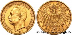 ALLEMAGNE - BADE 20 Mark Frédéric II 1911 Karlsruhe TTB/SUP 