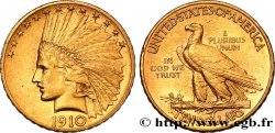 UNITED STATES OF AMERICA 10 Dollars &nbsp;Indian Head&nbsp;, 2e type 1910 Philadelphie AU/AU 