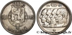 BELGIQUE 100 Francs Quatre rois de Belgique, légende flamande 1951 