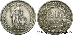 SVIZZERA  2 Francs Helvetia 1957 Berne - B