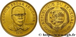 SÉNÉGAL 1000 Francs or 25e anniversaire du programme eurafricain 1975  SPL 