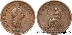 REGNO UNITO 1/2 Penny Georges III tête laurée 1806 Soho q.BB 