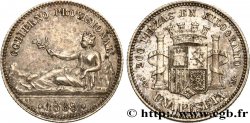 SPAIN 1 Peseta monnayage provisoire avec mention “Gobierno Provisional” 1869 Madrid