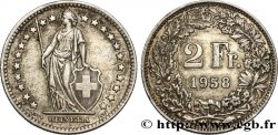 SVIZZERA  2 Francs Helvetia 1958 Berne