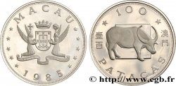 MACAU 100 Patacas Proof année du boeuf 1985  MS 