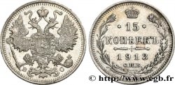 RUSSIE 15 Kopecks aigle bicéphale 1913 Saint-Petersbourg